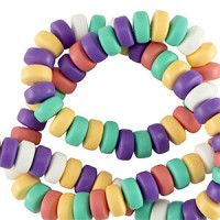 Polymer Perlen Rondell 7mm - Multicolour vintage
